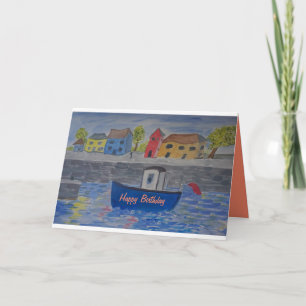 Carte Bobby Boat Birthday Card ajouter texte/nom