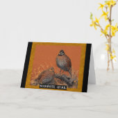 Carte Bobwhite Quail (Géorgie, Missouri et Tennessee) (Fleur jaune)