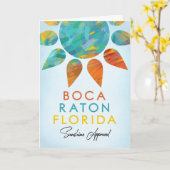 Carte Boca Raton Florida Sunshine Travel (Fleur jaune)