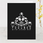 Carte Body Builder-Fitness (Fleur jaune)