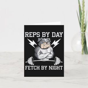 Carte Bodybuilder Amoureux des chiens Gym Porter Fitness