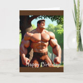 Carte Bodybuilder Anniversaire (Devant)