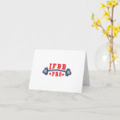 Carte Bodybuilder et Physique Athlete IFBB PRO Barbell (Fleur jaune)