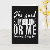 Carte Bodybuilding drôle cadeau sportif (Fleur jaune)