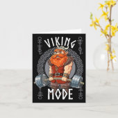 Carte Bodybuilding en mode viking (Fleur jaune)