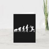 Carte Bodybuilding Evolution Drôle Exercice de Bodybuild (Devant)