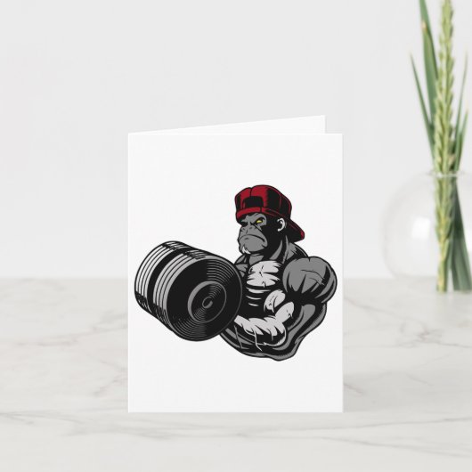 Carte Bodybuilding Gorilla Gym Force entraînement entraî (Devant)
