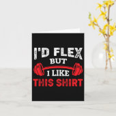 Carte Bodybuilding Gym Entraînement J'ai Flex Mais j'aim (Fleur jaune)