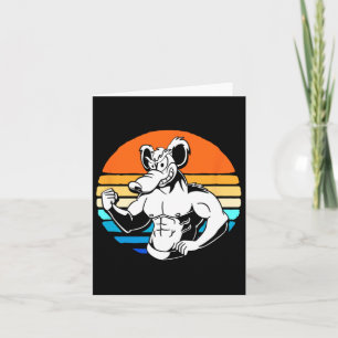 Carte Bodybuilding Gym Lover Retro Gym Rat