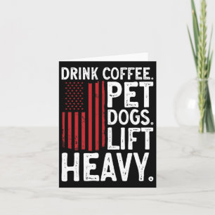 Carte Bodybuilding Poids Boisson Café Animaux de compagn