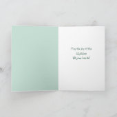 Carte Boeuf blanc de Pâques Hummingbirds Cadre fleuri (Intérieur)