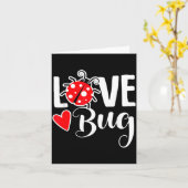 Carte Bogue d'amour Cute Ladybug de la Saint-Valentin (Fleur jaune)