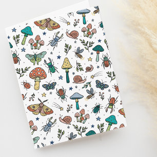 Carte Bogues mignons et champignons Motif de la forêt no