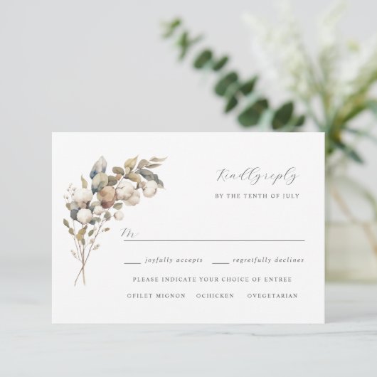 Carte Bohème coton & eucalyptus rsvp (Debout devant)
