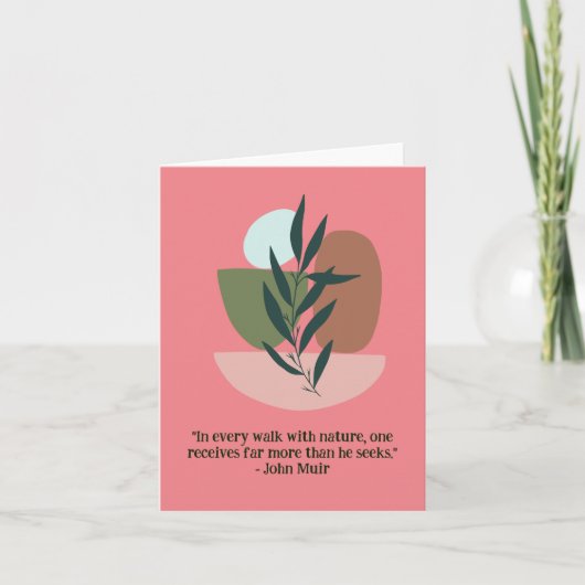 Carte "Bohème Florale Vintage Inspirée Blank Sentimental (Devant)