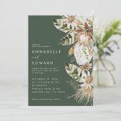 Carte Bohême naturel botanique moderne élégant vert (Debout devant)