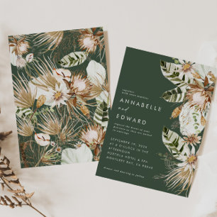 Carte Bohême naturel botanique moderne élégant vert