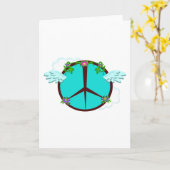 Carte Bohemian Angel Wings Peace Symbol (Fleur jaune)
