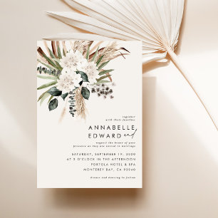 Carte bohemian botanical modern elegant foliage