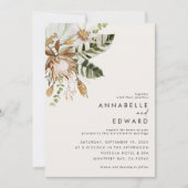 Carte bohemian botanical modern elegant foliage (Devant)