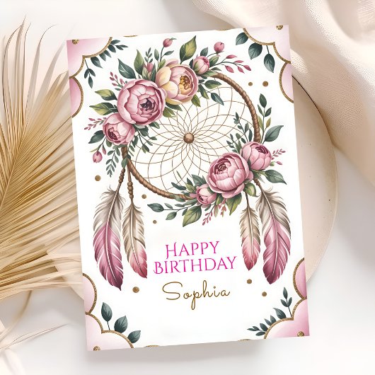 Carte Bohemian Chic Birthday Wishes
