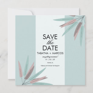 Carte BOHEMIAN Leaf Tribal SAUVER LA DATE