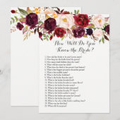 Carte Boho À quel point connaissez-vous la mariée? (Devant / Derrière)