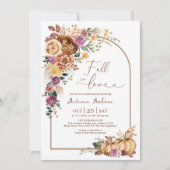 Carte Boho Arch Citrouille tomber dans la Fête des marié (Devant)