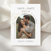 Carte Boho Arch mariage floral Enregistrer la date