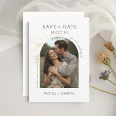 Carte Boho Arch mariage floral Enregistrer la date