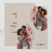 Carte Boho Arch Personnalisée Anniversaire Deux ph (Devant / Derrière)