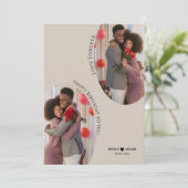 Carte Boho Arch Personnalisée Anniversaire Deux ph (Debout devant)