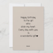 Carte Boho Arch Personnalisée Anniversaire Deux ph (Dos)