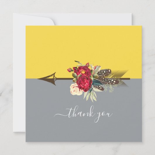 Carte Boho Arrow Merci (Devant)