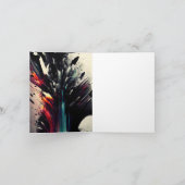 Carte Boho art abstrait avec visage de fille (Intérieur)