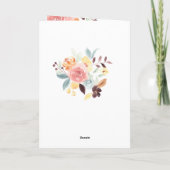 Carte Boho automne floral heureux anniversaire (Dos)