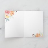 Carte Boho automne floral heureux anniversaire (Intérieur)