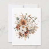 Carte Boho Autumn Dried Flowers | Save the Date (Dos)