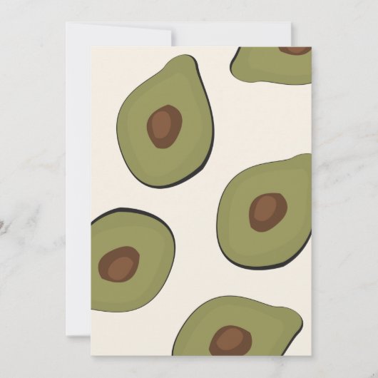 Carte Boho Avocado Motif Tropical Summer Imprimer (Devant)