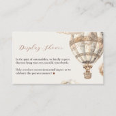 Carte Boho Bear Air Ballotte Baby shower Enclôture (Devant)