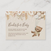 Carte Boho Bear Book Demande Baby shower (Devant)