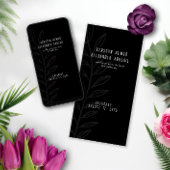 Carte Boho Black and White Vintage Botanique Mariage