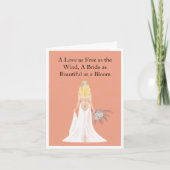 Carte Boho Blonde Bride Fête des mariées Félicitations (Devant)