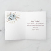 Carte Boho Blue Citrouille 1er Anniversaire (Intérieur)