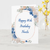 Carte Boho Blue Pampas Grandes (Fleur jaune)