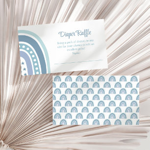 Carte Boho Blue Rainbow Diaper Raffin Enceinte