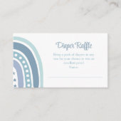 Carte Boho Blue Rainbow Diaper Raffin Enceinte (Devant)