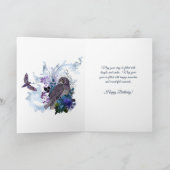 Carte Boho Blue Zodiac Virgo Constellation Anniversaire (Intérieur)