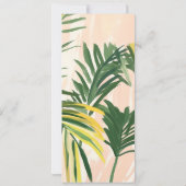 Carte Boho Blush Green Tropical Palm Mariage Menu  (Dos)