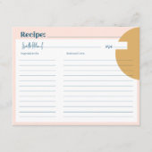 Carte Boho Blush & Mustard Premium Recette (Devant)